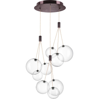 Люстра LIGHTSTAR SFERETTA 801090 LED 9х1,35W LM 3000K кофейный/прозрачный